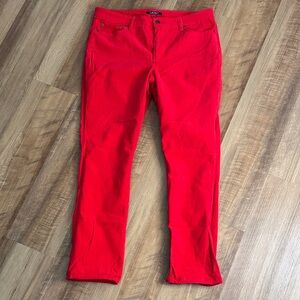 Lauren Ralph Lauren Bright Red Skinny corded Jeans